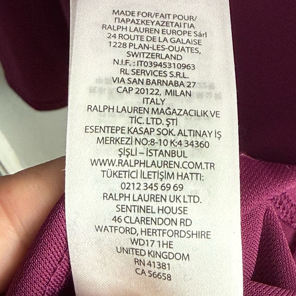 Lauren Ralph Lauren Twist Front Dress A-line Plum Caspia Purple Size 6 - Picture 11 of 13